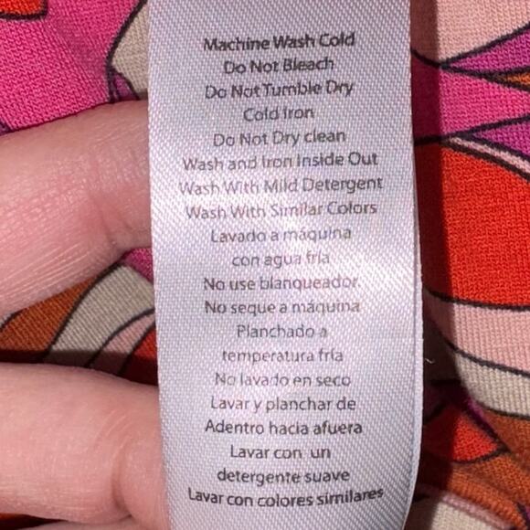 Lascana Venus Babydoll Pink Red long sleeve Top Retro 70s Womens Size Large EUC - Picture 10 of 11